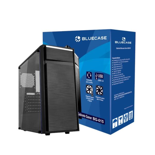Gabinete Bluecase Gamer, sem Fonte USB 3.0 Frontal Preto - BG-015 - Ipê ...
