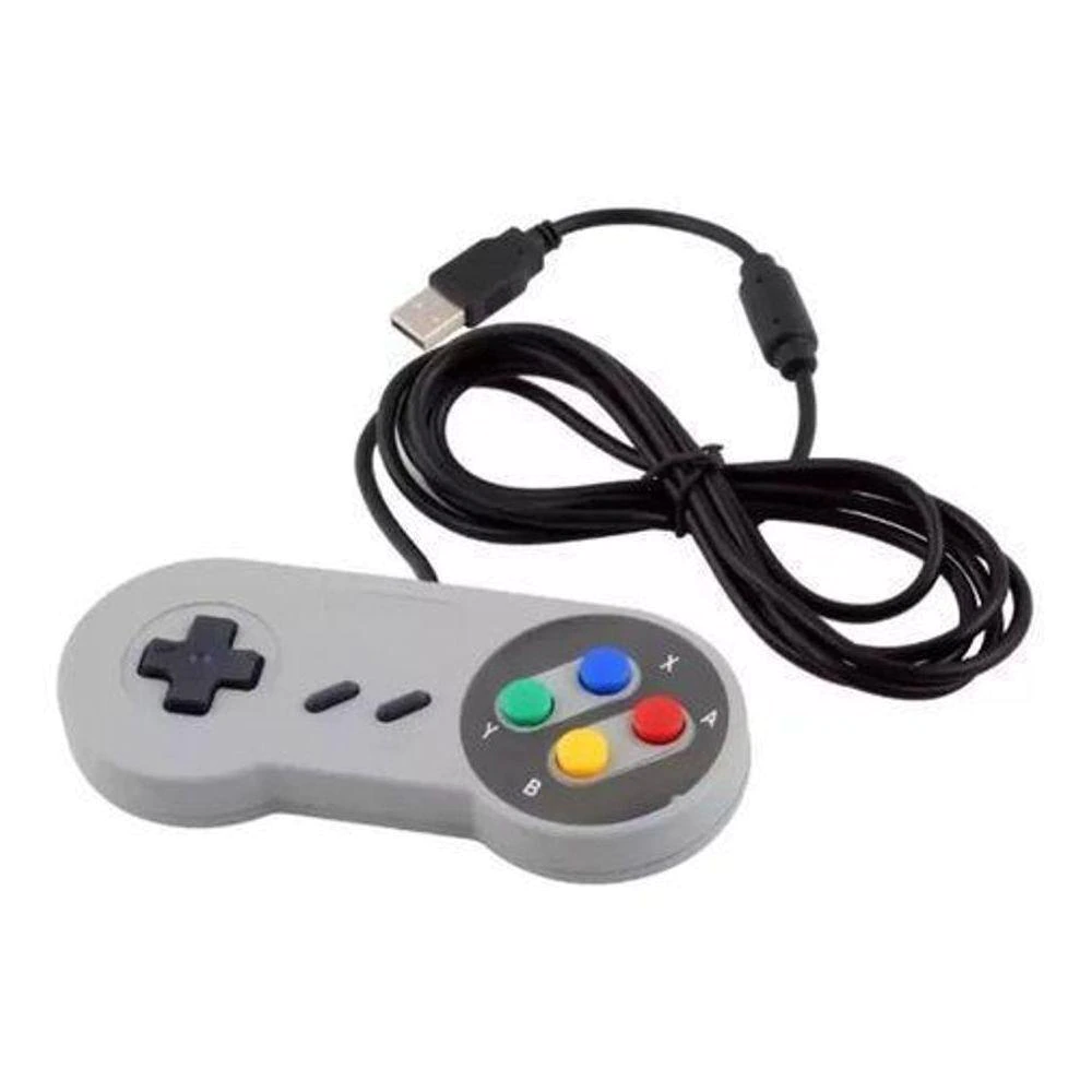 Controle Super Nintendo Snes Joystick Usb Jogos Emulador Pc - Maxi  Utilidades